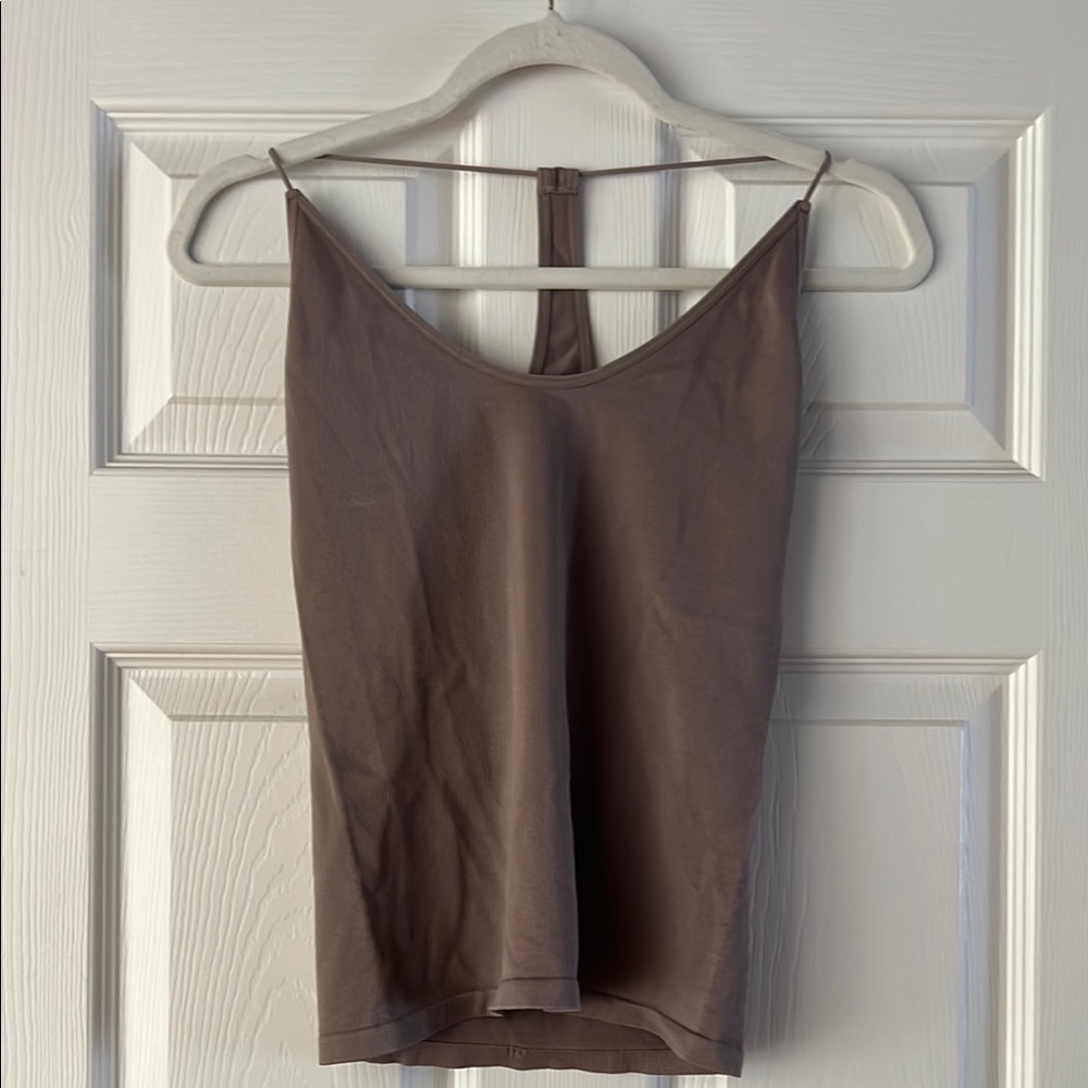Express Brown Sleeveless Fitted Camisole